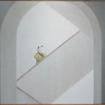 Painting titled "Treppe" by Raimo Bergt, Original Artwork, Acrylic