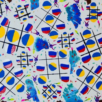 제목이 "Russia in the Deadl…"인 미술작품 Adam Kamhi로, 원작, 아크릴 나무 들것 프레임에 장착됨