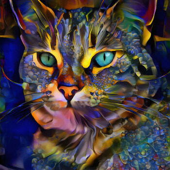 Digital Arts με τίτλο "Dario, cat" από L.Roche, Αυθεντικά έργα τέχνης, Μελάνι