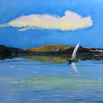 Painting titled "Парус" by Saidbilol Alimov, Original Artwork, Gouache