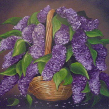 Painting titled "SYRINGA" by Liubov Aristova, Original Artwork, Oil
