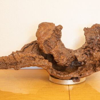 Sculpture intitulée "Wave - Oak decorati…" par Jozef Sedmak, Œuvre d'art originale, Bois