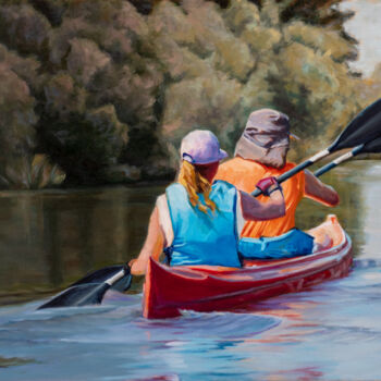 Peinture intitulée "El paseo" par Eduardo Carpintero García, Œuvre d'art originale, Huile Monté sur Châssis en bois