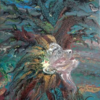 Ζωγραφική με τίτλο "The soul of the tree" από Petra Kondov, Αυθεντικά έργα τέχνης, Ακρυλικό