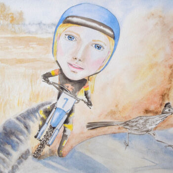 Peinture intitulée "AQUARELLE originale…" par Isabelle Redonnet, Œuvre d'art originale, Aquarelle