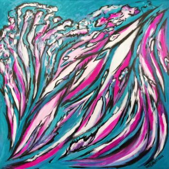 Peinture intitulée "Blue Magenta 60" par Wabyanko, Œuvre d'art originale, Acrylique Monté sur Châssis en bois