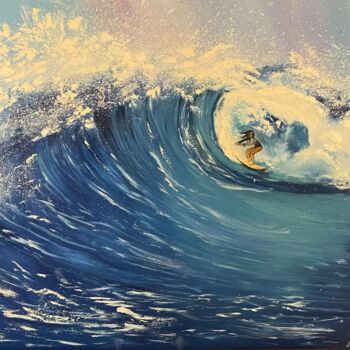 Peinture intitulée "The wave" par Anna Pavlovich-Naneva, Œuvre d'art originale, Huile