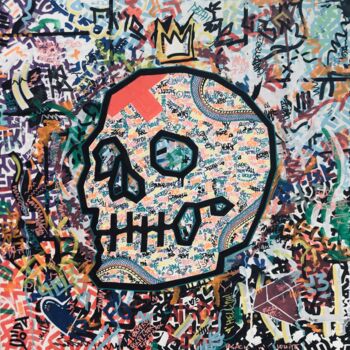 Drawing titled "Big skullarr.w2" by Flox Lamil, Original Artwork, Marker
