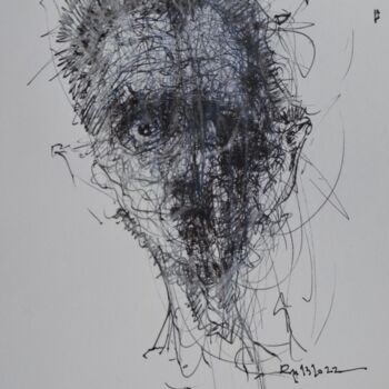 제목이 "Wer nicht hören wil…"인 그림 Stephan Rodriguez Warnemünde로, 원작, 잉크