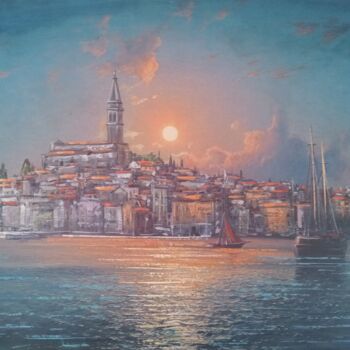 제목이 "Rovinj, Croatia, by…"인 미술작품 Filip Petrovic로, 원작, 아크릴