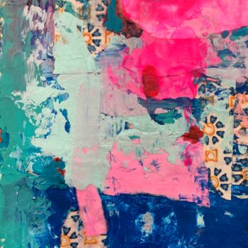 Painting titled "Enchantment" by Diane Leon, Original Artwork, Acrylic Mounted on Wood Stretcher frame