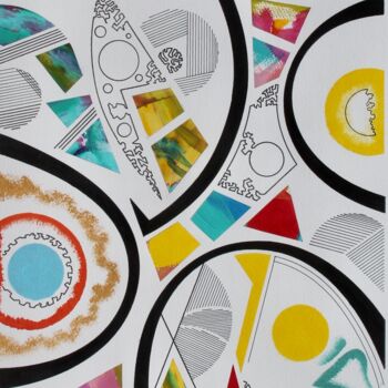 Painting titled "22 115 Voisinages" by Pascal Cavalli, Original Artwork, Acrylic