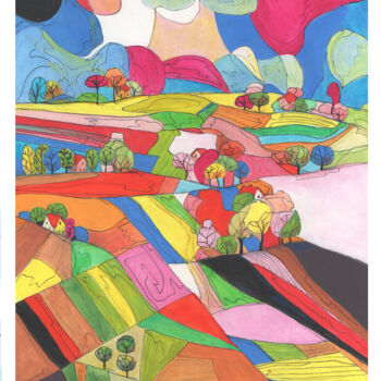 Painting titled "Energía tentadora" by Mora Castela, Original Artwork, Gouache