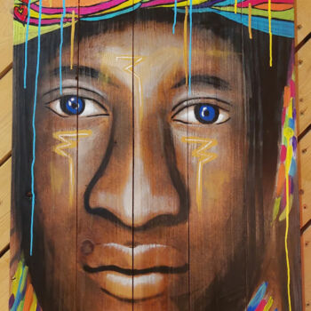 Painting titled "Misterious Men" by Saloua Mercier, Original Artwork, Acrylic