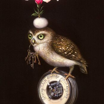 Incisioni, stampe intitolato "Pyramid with Owl. P…" da Irena Aizen, Opera d'arte originale, Stampa digitale Montato su Telai…