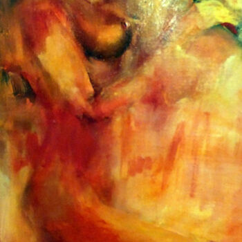 「Erotiqua」というタイトルの絵画 Yveline Javerによって, オリジナルのアートワーク, オイル