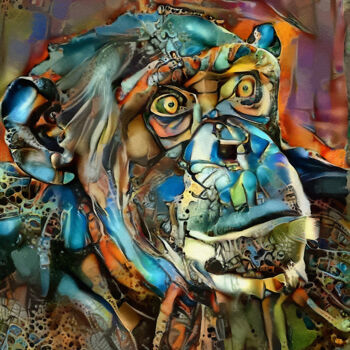 Digital Arts με τίτλο "Selmon, Monkey" από L.Roche, Αυθεντικά έργα τέχνης, Ακρυλικό