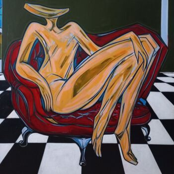 「" le temps dans ton…」というタイトルの絵画 Sam Keusseyanによって, オリジナルのアートワーク, アクリル
