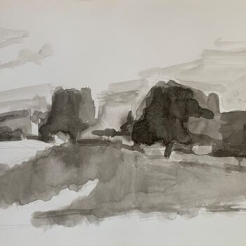 Painting titled "Shadows in the Para…" by Ekaterina Belukhina, Original Artwork, Ink