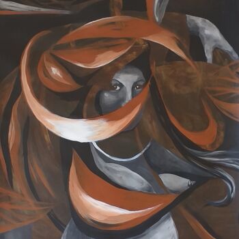 Painting titled "Opening" by Juana Page, Original Artwork, Acrylic