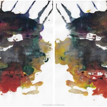 Painting titled "Don't turn your bac…" by Sarah Leseigneur, Original Artwork, Ink