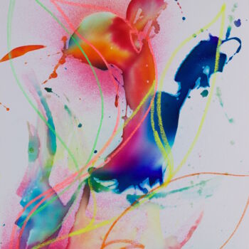 Painting titled "In Bloom" by Miriam Smidt, Original Artwork, Watercolor Mounted on Wood Stretcher frame