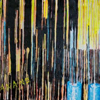Painting titled "CITY ABSTRACTION-8" by Anandswaroop Manchiraju, Original Artwork, Acrylic