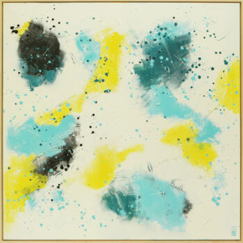 Painting titled "White on White" by Ronald Hunter, Original Artwork, Acrylic Mounted on Wood Stretcher frame