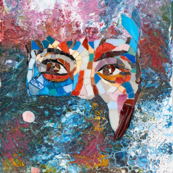 "L'Etrange-Eh!" başlıklı Heykel Christine Kerfant tarafından, Orijinal sanat, Mozaik