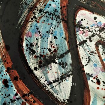 Schilderij getiteld "Tourbillons 3" door Dominique Jolivet, Origineel Kunstwerk, Aquarel