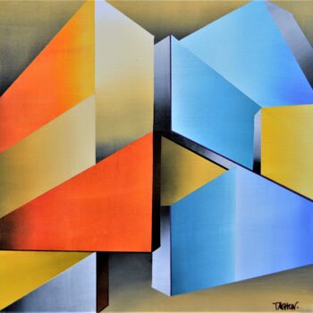 绘画 标题为“composition 220.925” 由Jean Pierre Tachon, 原创艺术品, 丙烯 安装在木质担架架上