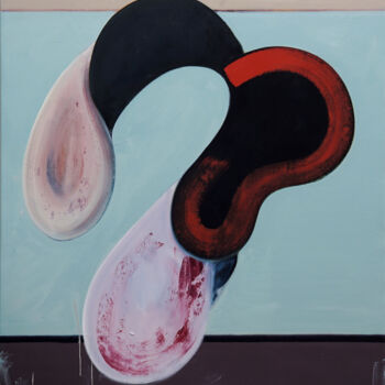 Painting titled "Blob Series No.02" by Jay Chung, Original Artwork, Oil Mounted on Wood Stretcher frame