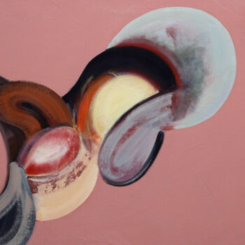 Painting titled "Blob Series No.06" by Jay Chung, Original Artwork, Oil Mounted on Wood Stretcher frame