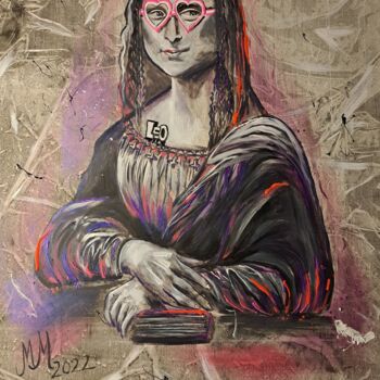 Pintura intitulada ""La Vie En Rose"" por Martina Marten, Obras de arte originais, Acrílico