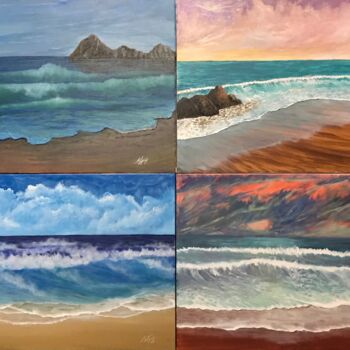 Pittura intitolato "Paintings of the sea" da Alicia Lopez, Opera d'arte originale, Acrilico