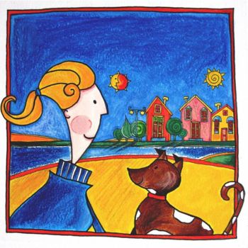 Peinture intitulée "CLARA A PERDU SON T…" par Catherine Suchocka, Œuvre d'art originale