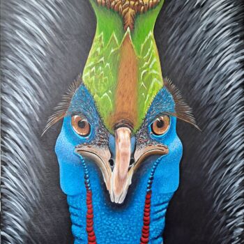 Peinture intitulée "Casuarius" par Tomasz Krzysztof Nowak, Œuvre d'art originale, Acrylique