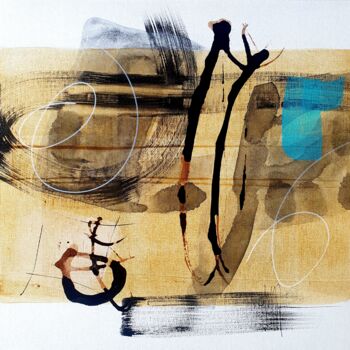 Peinture intitulée "La vie ... intensém…" par Isabelle Mignot, Œuvre d'art originale, Encre Monté sur Châssis en bois