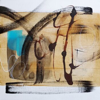 Peinture intitulée "La vie ... intensém…" par Isabelle Mignot, Œuvre d'art originale, Encre Monté sur Châssis en bois