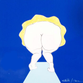 Drawing titled "Coup de vent avant…" by Edith Bos Boyer (EDITH DONC), Original Artwork, Ballpoint pen