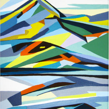 Pintura intitulada "Mountains" por Marina Geipel, Obras de arte originais, Acrílico