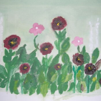 Painting titled "Affair in the Tuile…" by Michela Curtis, Original Artwork, Oil