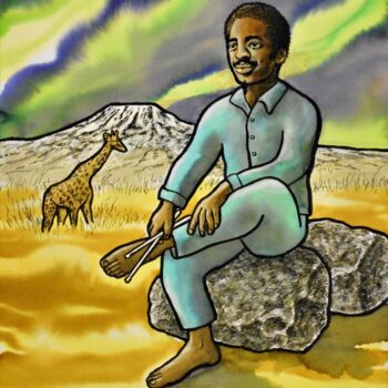 Pittura intitolato "Tony Williams  (Fil…" da Noël Van Hoof, Opera d'arte originale, Acquarello