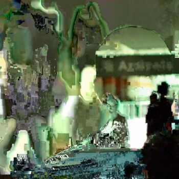 Digitale Kunst getiteld "Traffic III" door Klaus Rudolph, Origineel Kunstwerk, 2D Digital Work Gemonteerd op Aluminium