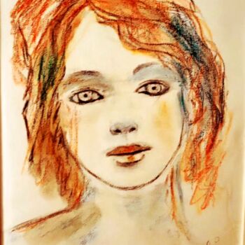 Peinture intitulée "ALBA" par Grafi, Œuvre d'art originale, Fusain Monté sur Autre panneau rigide