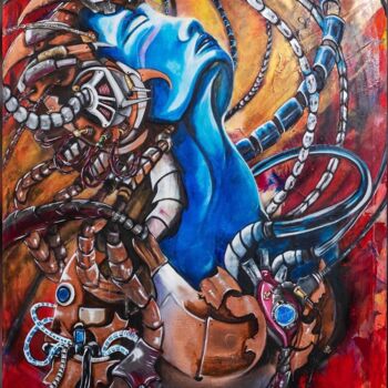 Painting titled "GALLIA" by Lana Dri, Original Artwork, Acrylic Mounted on Wood Stretcher frame