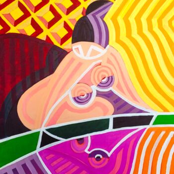 Painting titled "Calm" by Federico Oscar Federico Gonzalez C, Original Artwork, Oil Mounted on Wood Stretcher frame