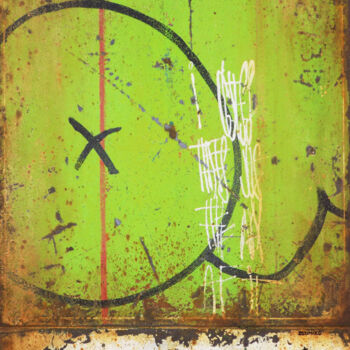 Painting titled "OM" by Dmitriy Zazimko, Original Artwork, Acrylic Mounted on Wood Stretcher frame