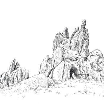Drawing titled "Barrachou" by Pierre Fabry, Original Artwork, Ink
