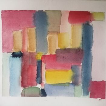 Painting titled "Assemblage" by Martin Jobert, Original Artwork, Watercolor